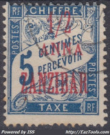 TIMBRE ZANZIBAR TAXE 1/2 ANNA N° 1 OBLITERATION CHOISIE - Used Stamps