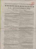LA QUOTIDIENNE 02 11 1819 - ESPAGNE - AUGSBOURG ABBE GREGOIRE / ROYER-COLLARD - HANOVRE - BAVIERE SUISSE - RANGECOURT - 1800 - 1849