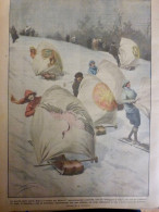 1923 SPORT HIVER CANADA CHAR VOILE TOBOGGAN VOILE DECOREE NEIGE 1 JOURNAL ANCIEN - Non Classés