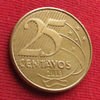 Brazil 25 Centavos 2013 KM# 650.1 *VT Brasil Bresil Brasile Brazilia - Brésil