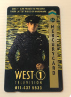 UK United Kingdom - British MercuryCard Mercury Magnetic GPT Phonecard - West-1 Television - Set Of 1 Used Card - Mercury Communications & Paytelco