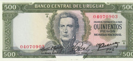 URUGUAY 500 PESOS 1967   P48 UNC - Uruguay