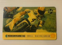 UK United Kingdom - British MercuryCard Mercury Magnetic GPT Phonecard - SHELL - Racing Ahead 3PSHB - Set Of 1 Used Card - Mercury Communications & Paytelco