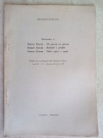 Riccardo Scrivano Recensioni A Emilio Cecchi Estratto Da La Rassegna Della Letteratura Italiana Sansoni Firenze 1958 - Histoire, Biographie, Philosophie