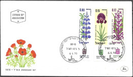 Israel 1970 FDC Independence Day Flowers [ILT1752] - Cartas & Documentos