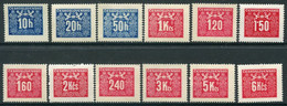 CZECHOSLOVAKIA 1946 Postage Due Set Of 12 MNH / **.   Michel Porto 67-78 - Portomarken