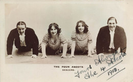 Danse * Carte Photo * THE FOUR ASCOTS + Dédicace Autographe * Dancers * 1913 * Cirque Circus * The Four Ascots - Baile