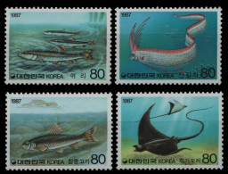 Korea 1987 - Mi-Nr. 1527-1530 ** - MNH - Fische / Fish - Corée Du Sud