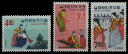 Korea 1967 - Mi-Nr. 590-592 ** - MNH - Folklore III - Corée Du Sud