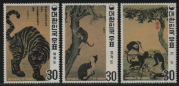 Korea 1970 - Mi-Nr. 739-741 A ** - MNH - Gemälde / Paintings (II) - Corée Du Sud