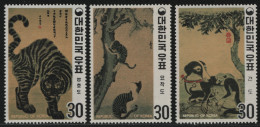 Korea 1970 - Mi-Nr. 739-741 A ** - MNH - Gemälde / Paintings (I) - Corée Du Sud