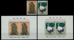 Korea 1983 - Mi-Nr. 1355-1356 & Block 479-480 ** - MNH - Vögel / Birds - Corée Du Sud