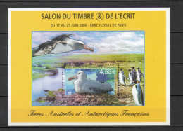 TAAF BLOC N° 15  NEUF SANS CHARNIERE COTE 18.00€     OISEAUX ANIMAUX FAUNE - Hojas Bloque