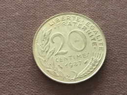 Münze Münzen Umlaufmünze Frankreich 20 Centimes 1987 - 20 Centimes