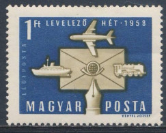 Hungary Ungarn 1958 Mi 1556 A YT 210 SG 1535 Air * MH  Int. Briefwoche / Int. Correspondence Week / Semaine De Lettre - Otros & Sin Clasificación