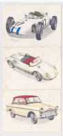 TRADE CARDS, CHOCOLATE, JACQUES, CARS OF 1962, 3X - Jacques