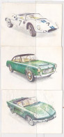 TRADE CARDS, CHOCOLATE, JACQUES, CARS OF 1962, 3X - Jacques