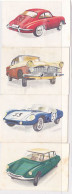 TRADE CARDS, CHOCOLATE, JACQUES, CARS OF 1962, 4X - Jacques