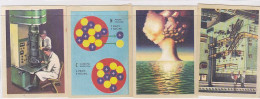TRADE CARDS, CHOCOLATE, JACQUES, SCIENCE- ATOM ENERGY, NUCLEAR BOMB, 4X - Jacques