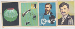 TRADE CARDS, CHOCOLATE, JACQUES, SCIENCE- PLANET, GEIGER, X-RAYS, JET PROPULSION, 4X - Jacques