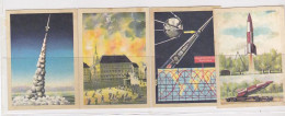 TRADE CARDS, CHOCOLATE, JACQUES, SCIENCE- ROCKETS, 4X - Jacques