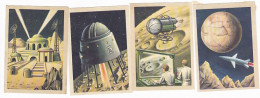 TRADE CARDS, CHOCOLATE, JACQUES, SPACE- MOON EXPLORATION, 4X - Jacques