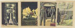 TRADE CARDS, CHOCOLATE, JACQUES, SPACE, MOON, SHIP, HARPOON, 4X - Jacques