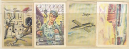 TRADE CARDS, CHOCOLATE, JACQUES, FACTORIES, PLANE, SHIP, 4X - Jacques