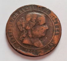 ESPAGNE 5 CENTIMOS 1866 ISABEL II     N° 23 D - Spanische Niederlande