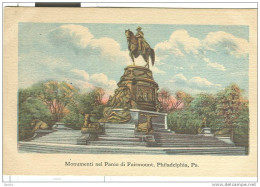 MONUMENT IN FAIRMOUNT PARK, POSTCARD, NEW, COLOR - Philadelphia