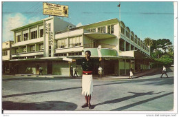 Fiji - Suva - Policemen , Hotel Club, Postcard, From 1968 To Italy, Colors, Animated, Suva Postal Stamp Plate, - Fidji (1970-...)