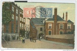 Gravenhage, Gevangenpoort  - POSTCARD, COLOR, USED, 1917, ANIMATED, SMALL SIZE 9 X 14, - Den Haag ('s-Gravenhage)