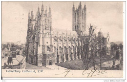 Canterbury Cathedral,postcard, Black And White, From 1904, SMALL SIZE,CONSERVATION PERFECT - Canterbury