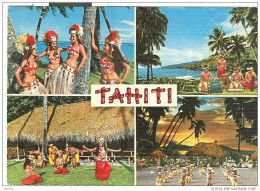 TAHITI -POSTCARD, COLORS, POSTAL STAMP PLATE THE NATURE, - French Polynesia