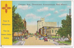 Albuquerque NM New Mexico, Central Ave Street , Postcard, COLOURS, New, Small Format,  STORAGE PERFECT - Albuquerque