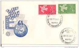 EUROPA 1961, Annullo Figurato Su Busta Dedicata, NAPOLI 1961, - 1961