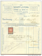 SCHIIFF & STERN,  WIEN, Handelsrechnung Vom 1. September 1906, Um Waren Zu Wohlen (Schweiz) Versenden, - Oostenrijk