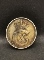 25 ORE ARGENT 1918 CHRISTIAN X DANEMARK / SILVER - Danemark