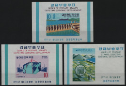 Korea 1971 - Mi-Nr. Block 320-322 ** - MNH - Staudamm - Corée Du Sud