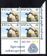 South Africa - 1972 Definitive 4c Sheep Control Block Pane B (**) # SG 310 - Hojas Bloque