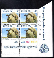 South Africa - 1972 Definitive 4c Sheep Control Block Pane A (**) # SG 310b - Blocks & Kleinbögen