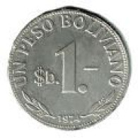 BOLIVIE / 1 PESO BOLIVIANO / 1974 / 5.84 G / 27 Mm / TTB - Bolivië