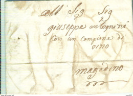 REGNO DI SARDEGNA,"ARONA-MAGADINO",1856, LETTERA CON OGGETTO" OFFERTA DI VINO",CARTA CON LOGO A SECCO, - Sardegna