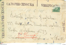 LETTERA PER P.M 39-MILITARE, SEBENICO-DALMAZIA - 1941 -CONTIENE LETTERA 4 FOGLI-CENSURA - Fiume & Kupa