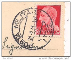 POSTA MILITARE  N. 32  -JUGOSLAVIA,RAGUSA, TIMBRO SU CARTOLINA VIAGGIATA 1941 PER SESANA,TRIESTE, B/N FORMATO 8,5 X 13,5 - Fiume & Kupa