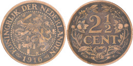 PAYS-BAS - 1916 - 2 1/2 Cent - 16-123 - 2.5 Centavos