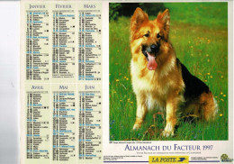 Calendrier Des Postes 1997 - Berger Allemand - Shetlands - Roses - Herbe - Big : 1991-00