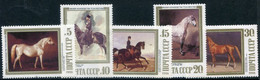 SOVIET UNION 1988 Equestrian Paintings MNH / **.  Michel 5854-58 - Ongebruikt