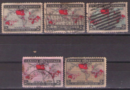 Canada 1898 Map Of British Empire - Mi 74 A,b,c - Used - Used Stamps