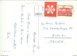 BUON NATALE E BUON ANNO - 1966 - Hørsholm -RIMINI (ITALIA) - Storia Postale